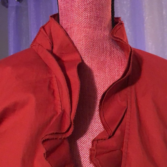 Rust Ruffle Blouse-Petite - Picture 2 of 8